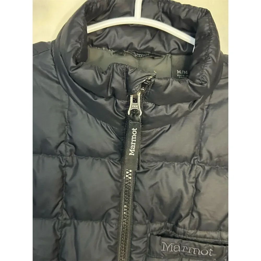 Marmot Kids Unisex Medium Black Down Puffer Jacket Winter Warm READ - Picture 3 of 13